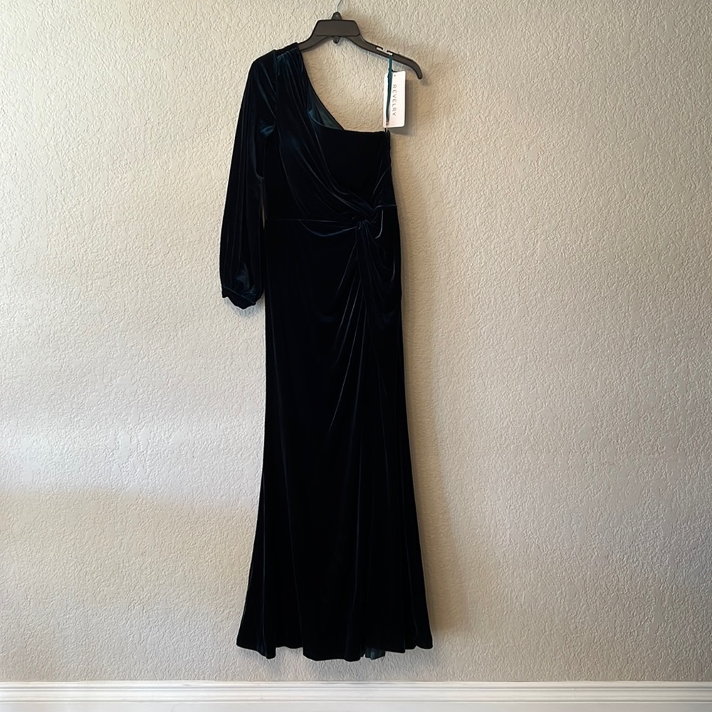 Beautiful Classic Emerald Velvet bridesmaid dress